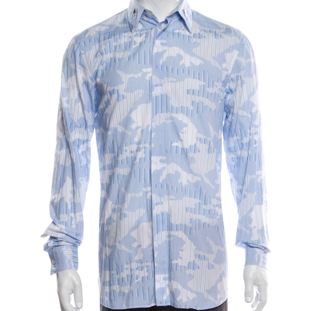 Givenchy Men’s Printed Long Sleeve Shirt